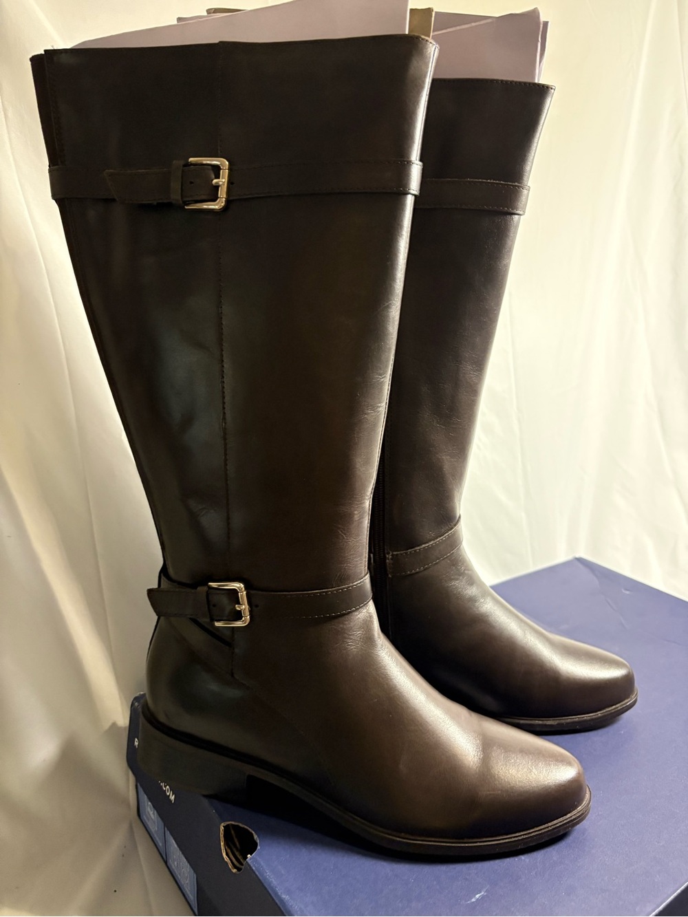 New Rockport Tall Leather Riding Boots - Brown size 10 - Picture 3 of 8